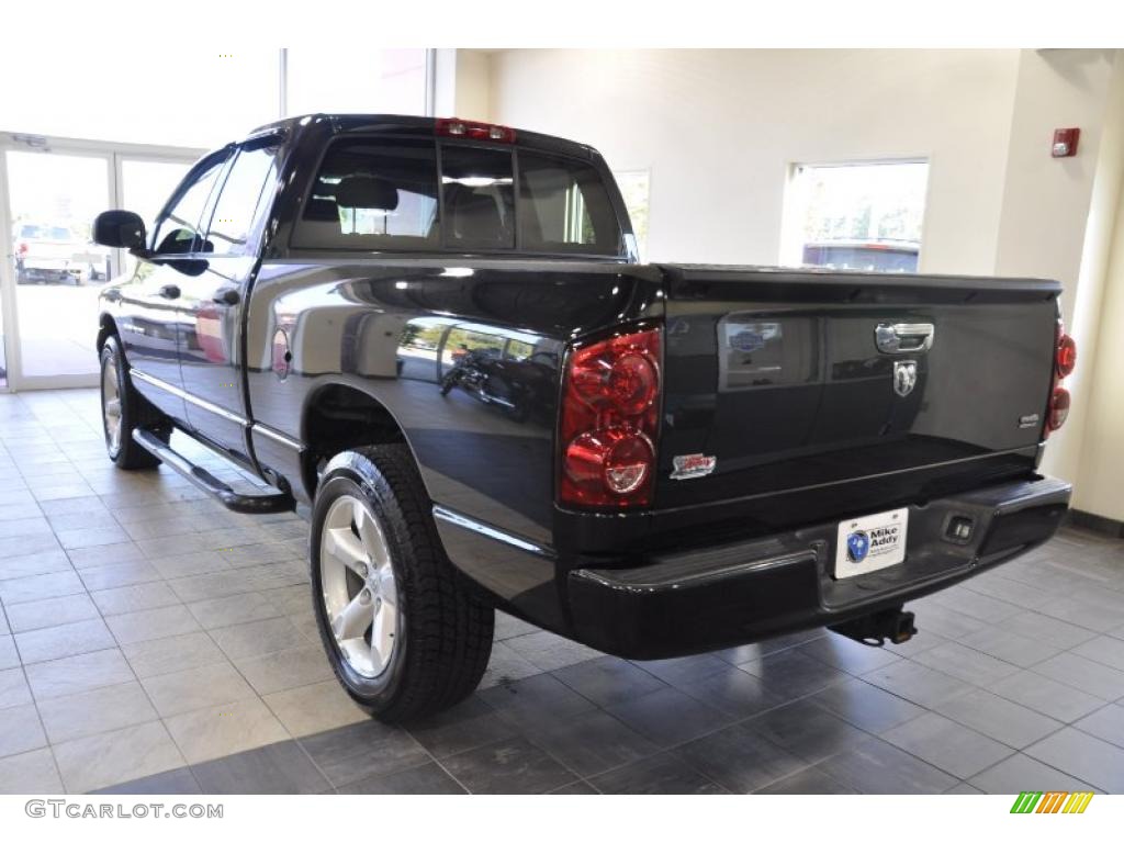 2007 Ram 1500 Sport Quad Cab - Brilliant Black Crystal Pearl / Medium Slate Gray photo #6