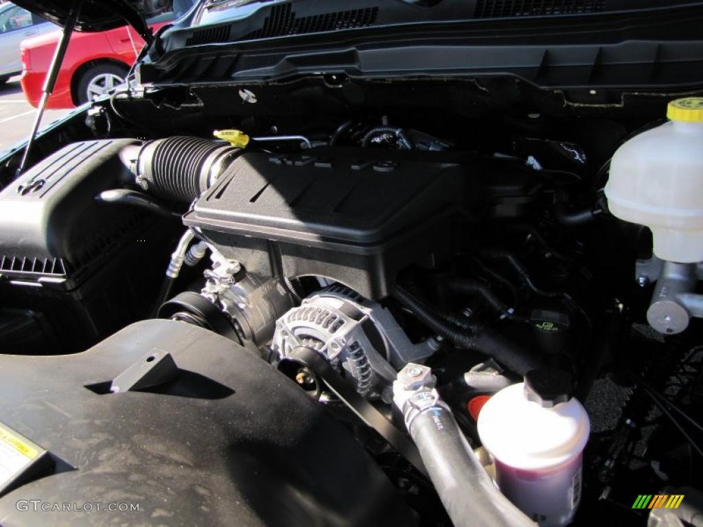 2011 Ram 1500 Big Horn Quad Cab - Brilliant Black Crystal Pearl / Dark Slate Gray photo #11