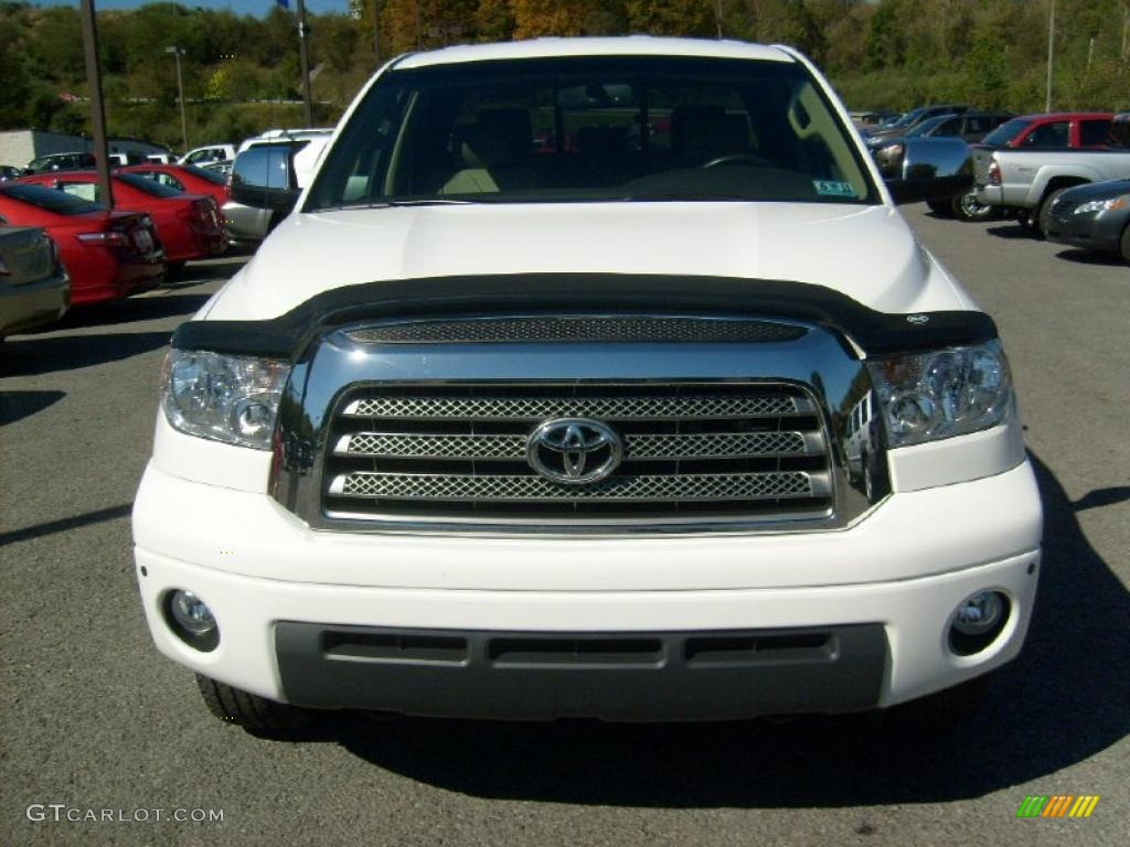 2008 Tundra Limited Double Cab 4x4 - Super White / Beige photo #2