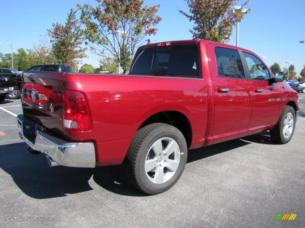 2011 Ram 1500 Big Horn Crew Cab - Deep Cherry Red Crystal Pearl / Dark Slate Gray/Medium Graystone photo #3