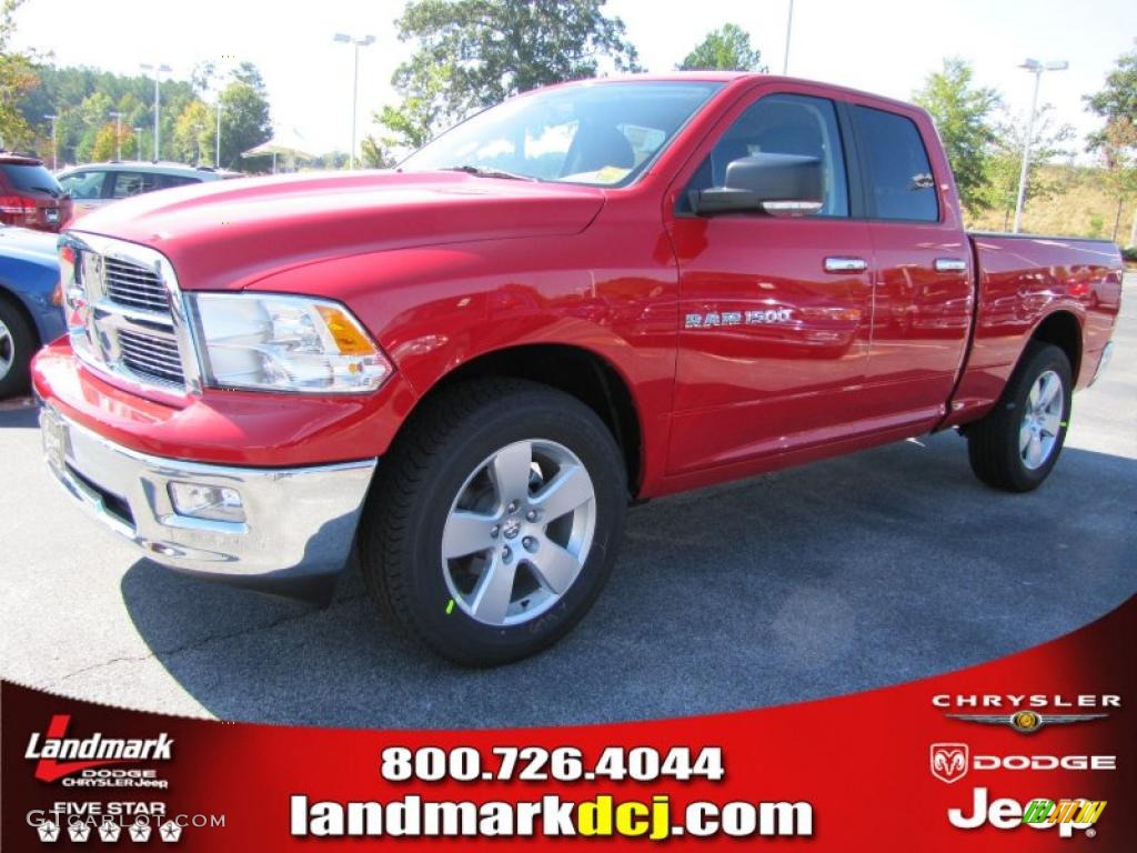 2011 Ram 1500 Big Horn Quad Cab - Flame Red / Dark Slate Gray photo #1