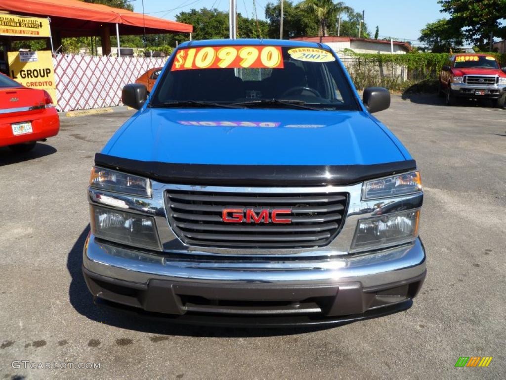 2007 Canyon SLE Crew Cab - Sport Blue / Dark Pewter photo #2