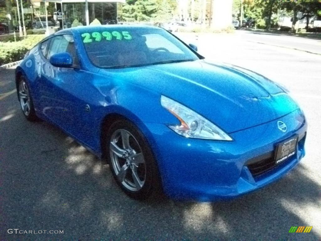 2009 370Z Touring Coupe - Monterey Blue / Persimmon Leather photo #3