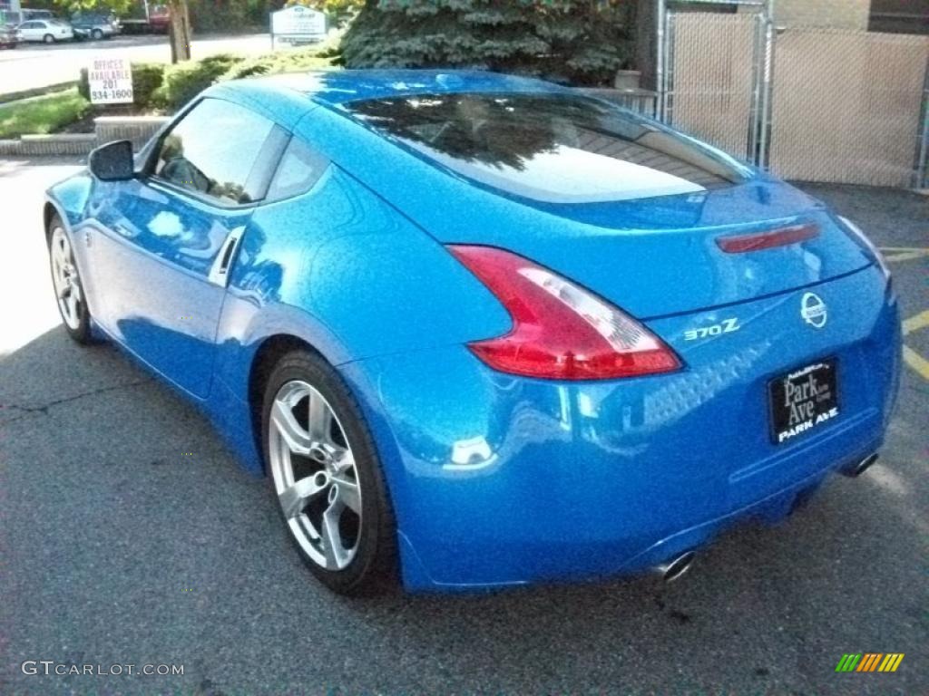 2009 370Z Touring Coupe - Monterey Blue / Persimmon Leather photo #7