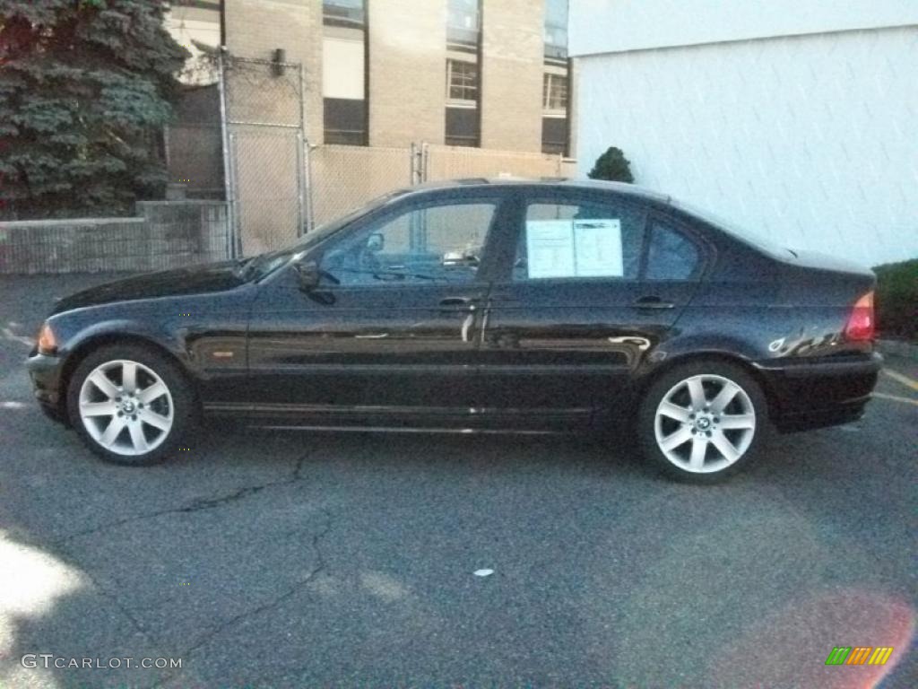 2001 3 Series 325i Sedan - Jet Black / Grey photo #8