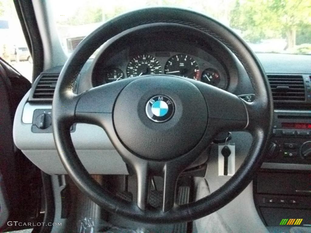 2001 BMW 3 Series 325i Sedan Grey Steering Wheel Photo #37884420