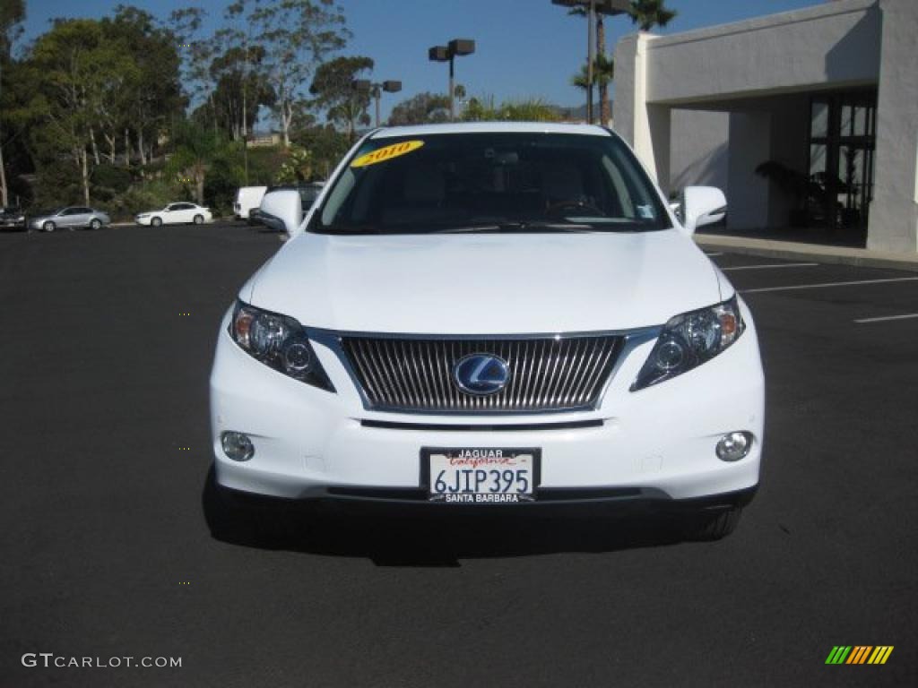 2010 RX 450h Hybrid - Aurora White Pearl / Parchment/Brown Walnut photo #3