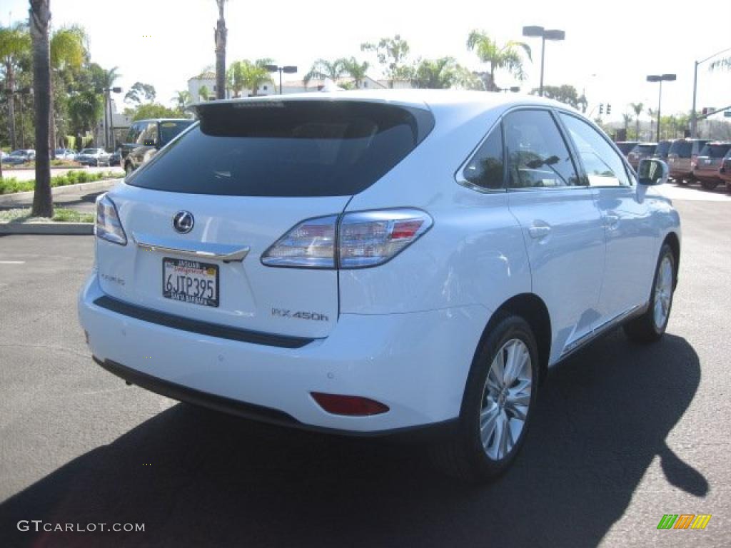 2010 RX 450h Hybrid - Aurora White Pearl / Parchment/Brown Walnut photo #6