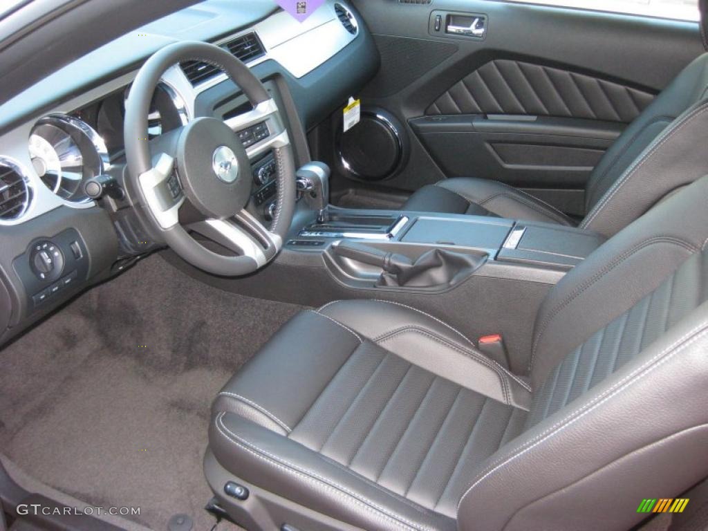 Charcoal Black Interior 2011 Ford Mustang V6 Premium Coupe Photo #37888408
