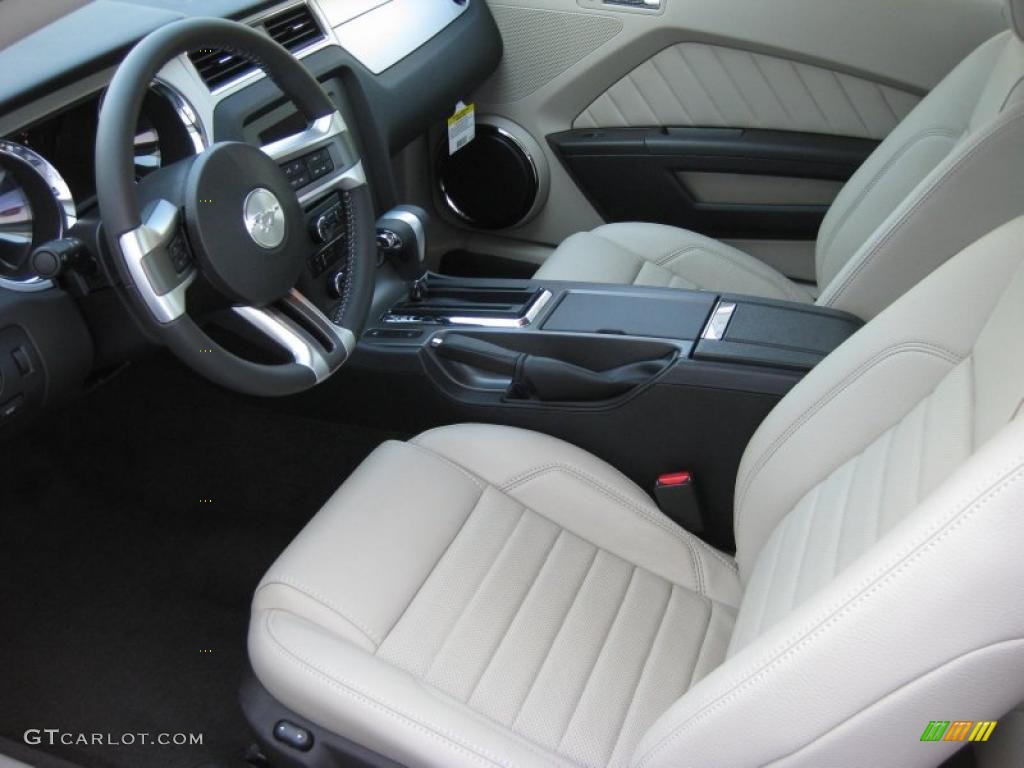 Stone Interior 2011 Ford Mustang V6 Premium Coupe Photo #37888772