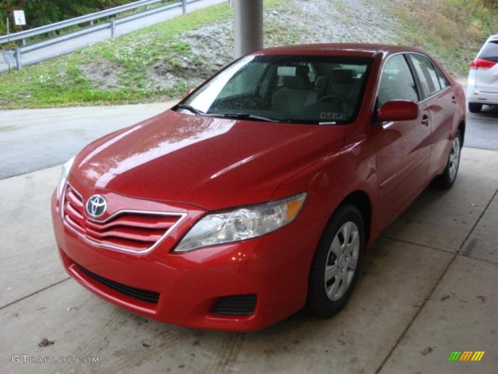 2011 Camry LE - Barcelona Red Metallic / Bisque photo #5