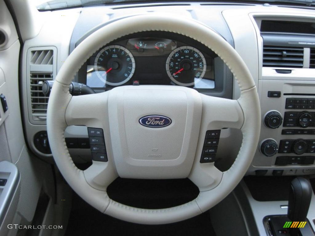 2011 Ford Escape XLT V6 Stone Steering Wheel Photo #37890544