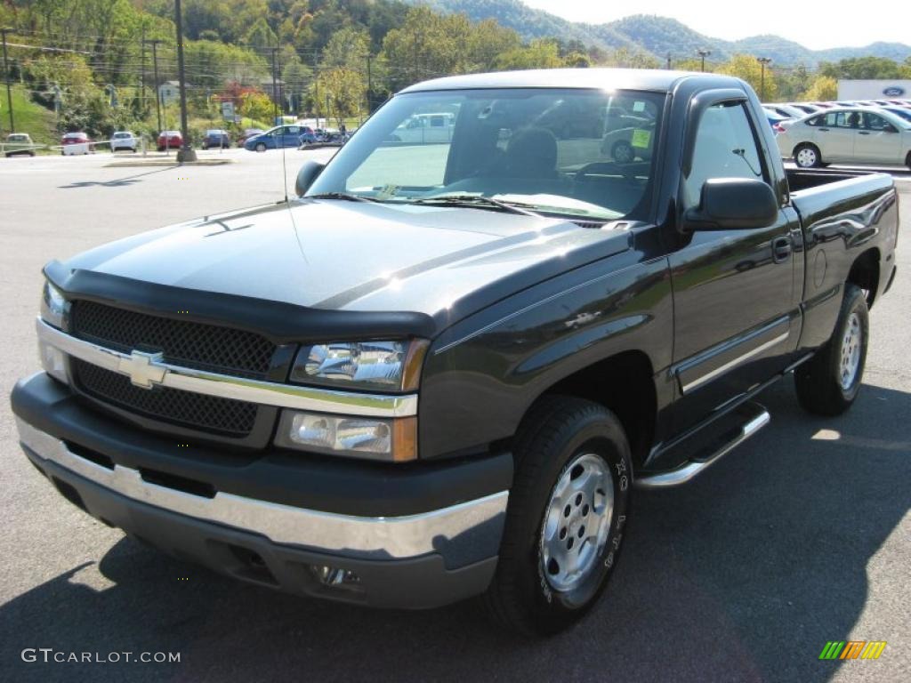 2004 Silverado 1500 LS Regular Cab 4x4 - Dark Gray Metallic / Dark Charcoal photo #2