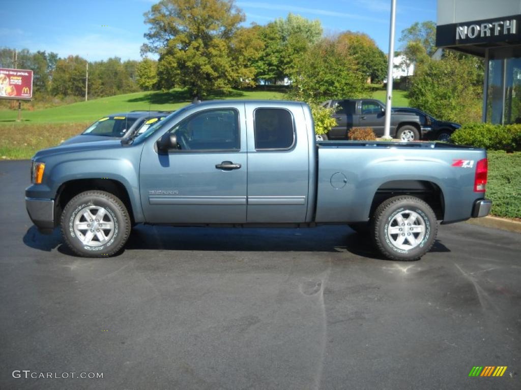 Stealth Gray Metallic 2011 GMC Sierra 1500 SLE Extended Cab 4x4 Exterior Photo #37891020