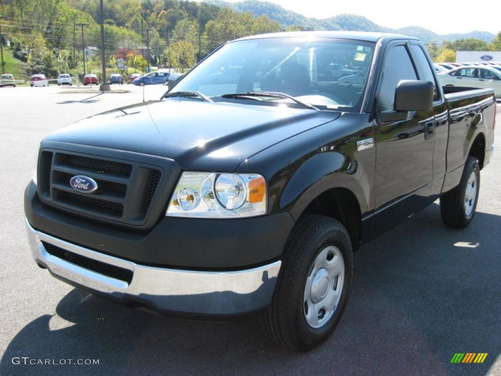 2006 F150 XL Regular Cab 4x4 - Black / Medium Flint photo #2