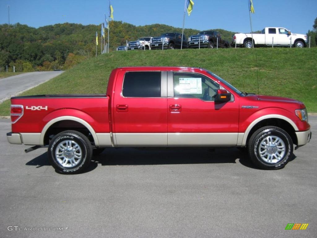 Red Candy Metallic 2010 Ford F150 Lariat SuperCrew 4x4 Exterior Photo #37893108