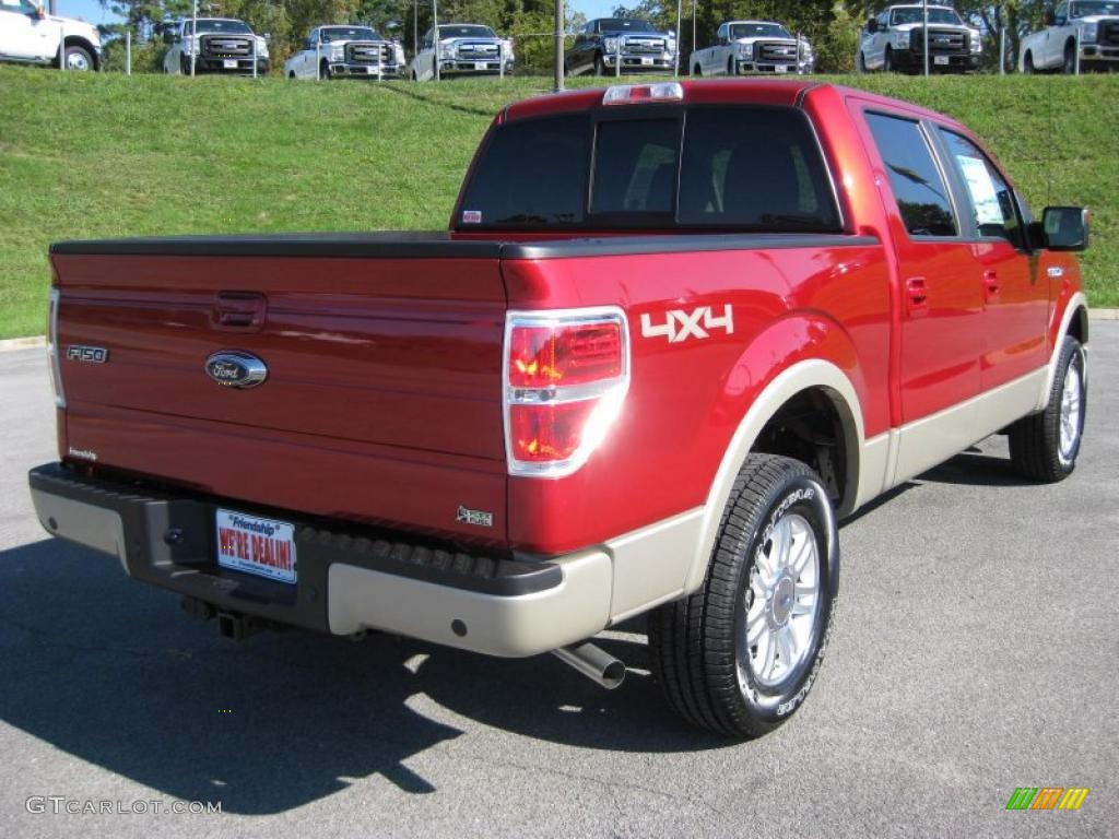 Red Candy Metallic 2010 Ford F150 Lariat SuperCrew 4x4 Exterior Photo #37893124