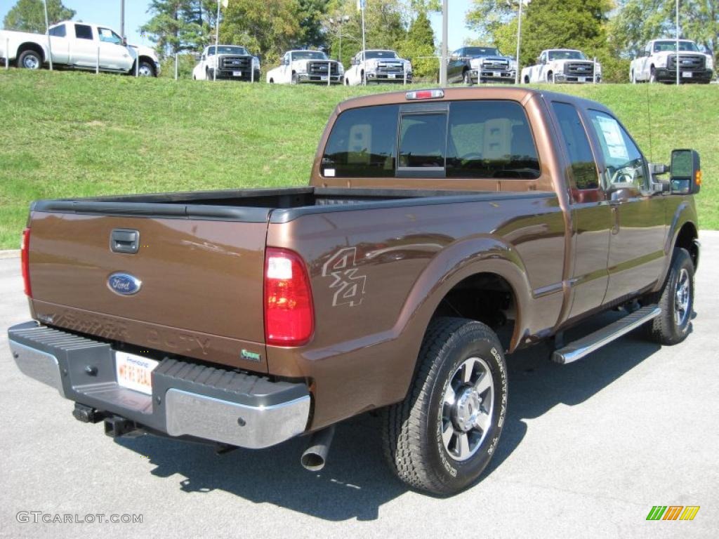 2011 F250 Super Duty Lariat SuperCab 4x4 - Golden Bronze Metallic / Adobe Two Tone Leather photo #6