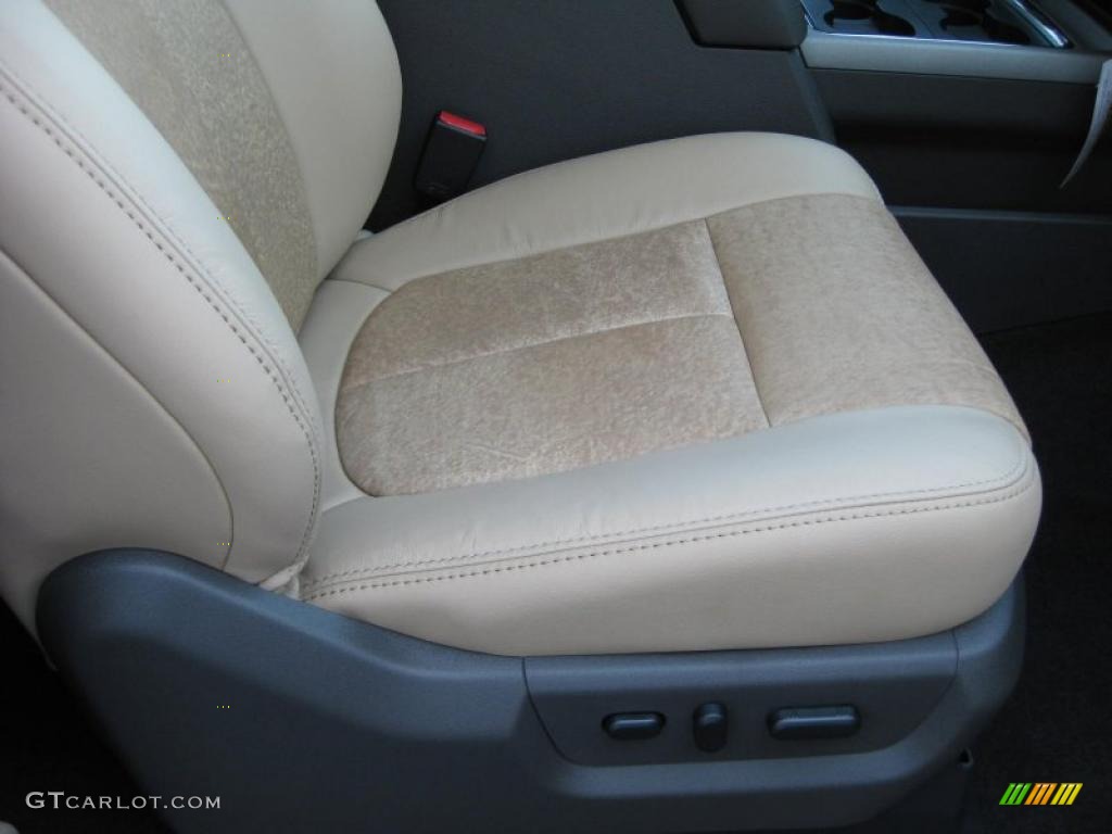 Adobe Two Tone Leather Interior 2011 Ford F250 Super Duty Lariat SuperCab 4x4 Photo #37894544