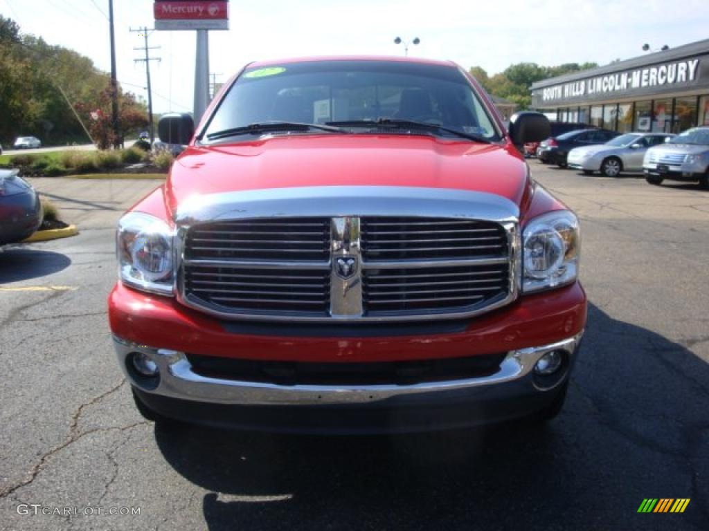 2007 Ram 1500 SLT Quad Cab 4x4 - Flame Red / Medium Slate Gray photo #6