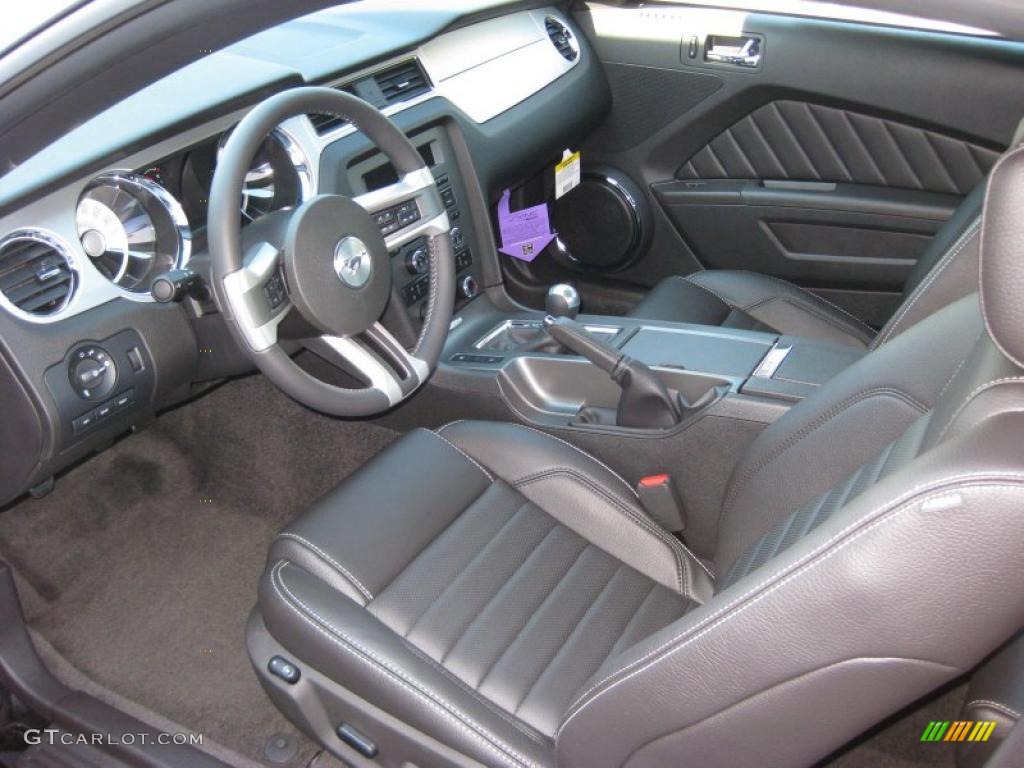 Charcoal Black Interior 2011 Ford Mustang GT Premium Coupe Photo #37895452