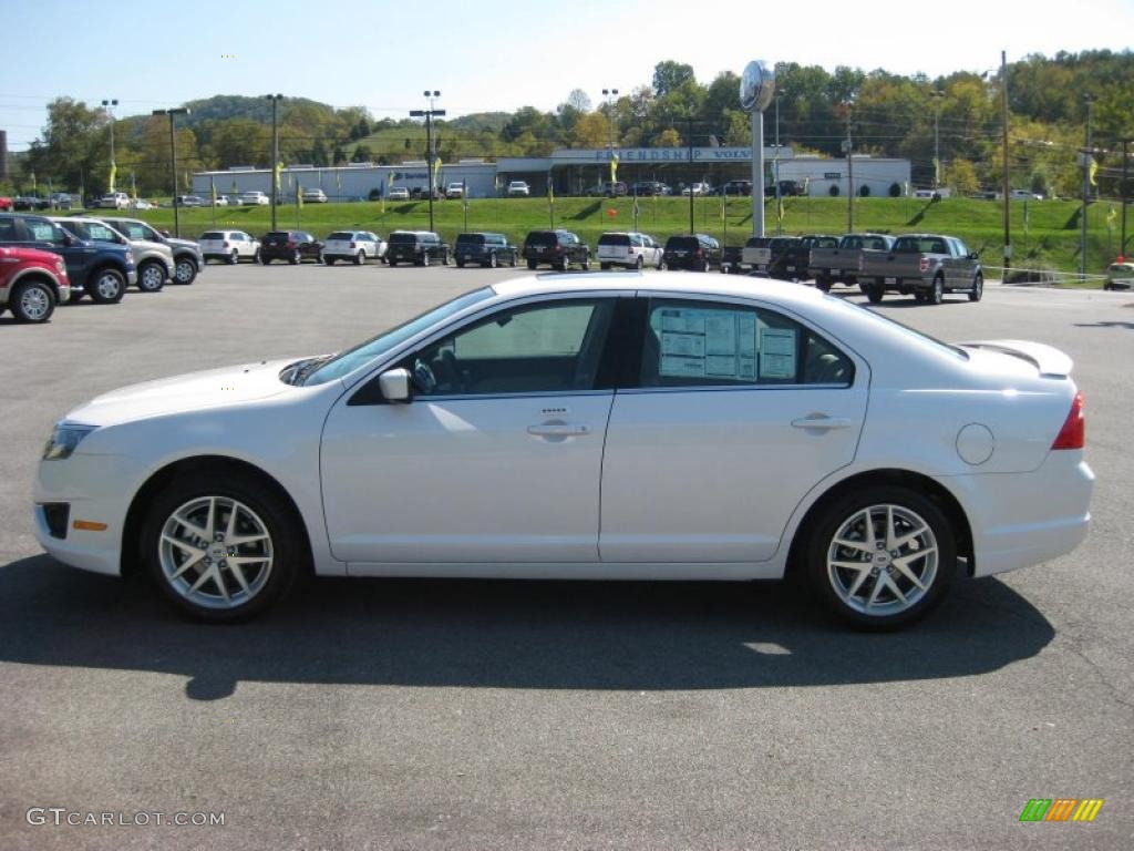 2011 Fusion SEL V6 - White Platinum Tri-Coat / Medium Light Stone photo #1