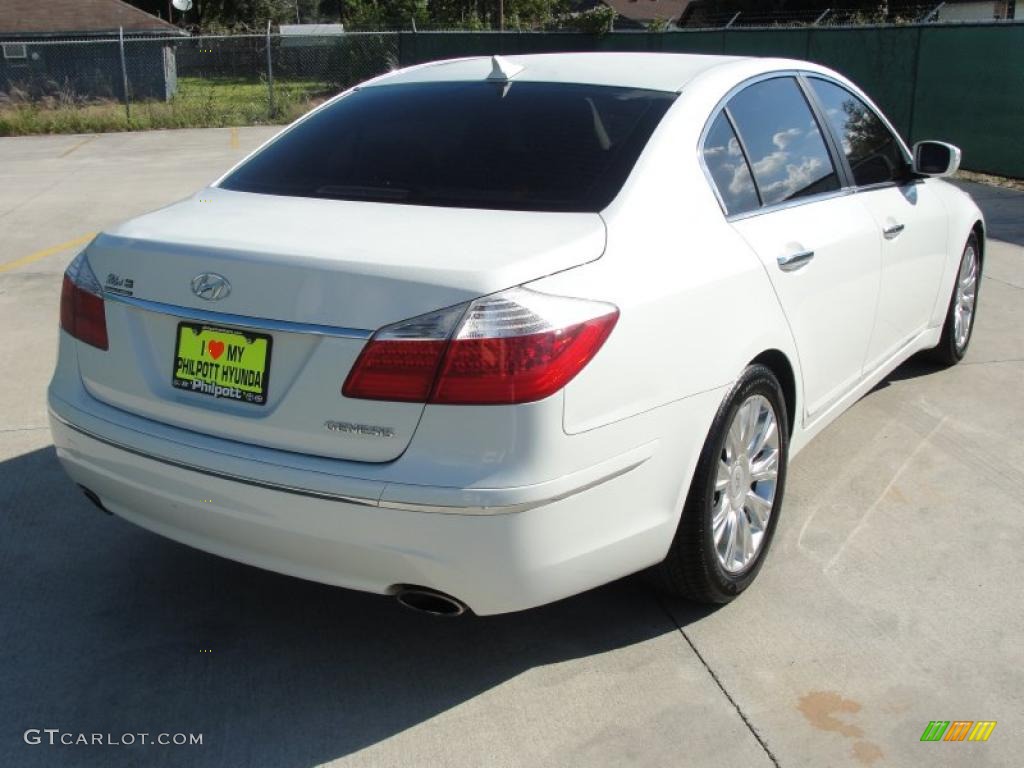 White Satin Pearl 2009 Hyundai Genesis 3.8 Sedan Exterior Photo #37897227