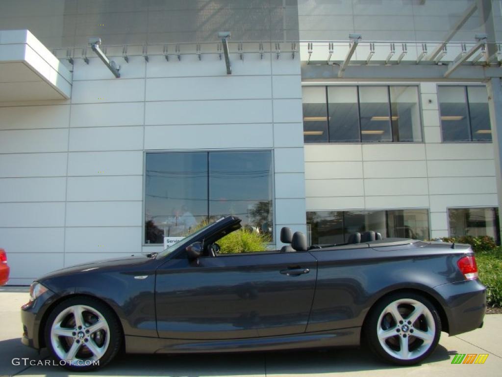 2008 1 Series 135i Convertible - Sparkling Graphite Metallic / Black photo #3