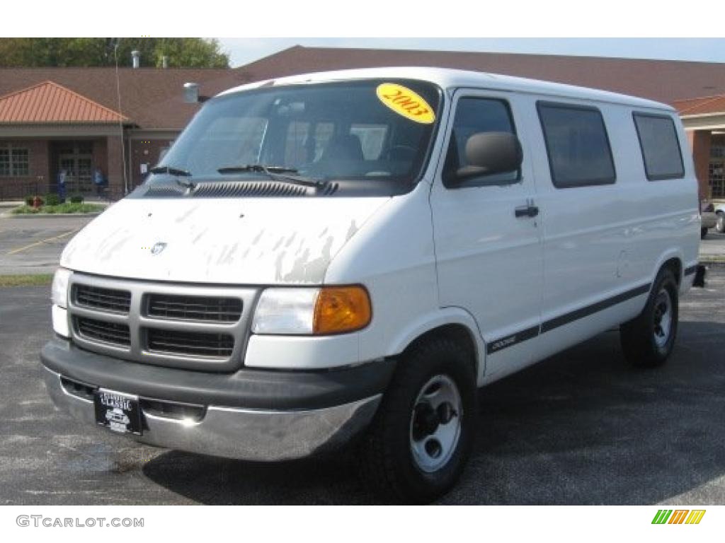 Bright White Dodge Ram Van