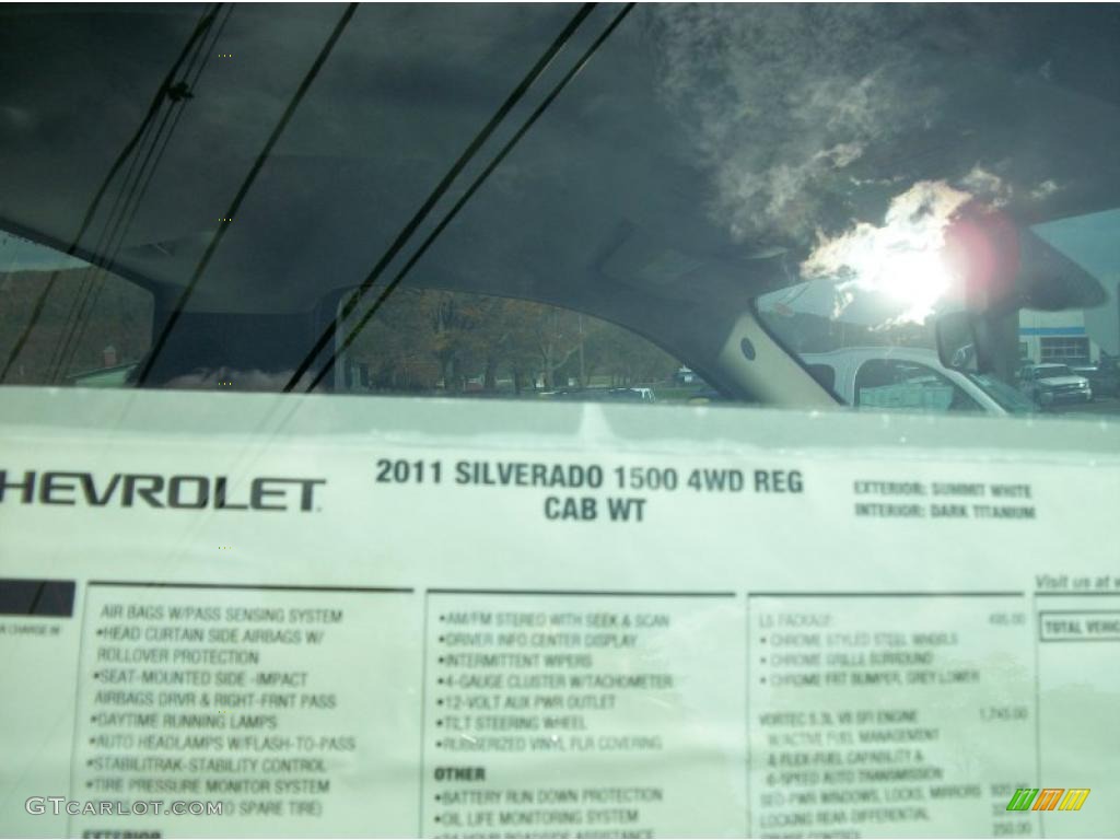 2011 Silverado 1500 LS Regular Cab 4x4 - Summit White / Dark Titanium photo #55