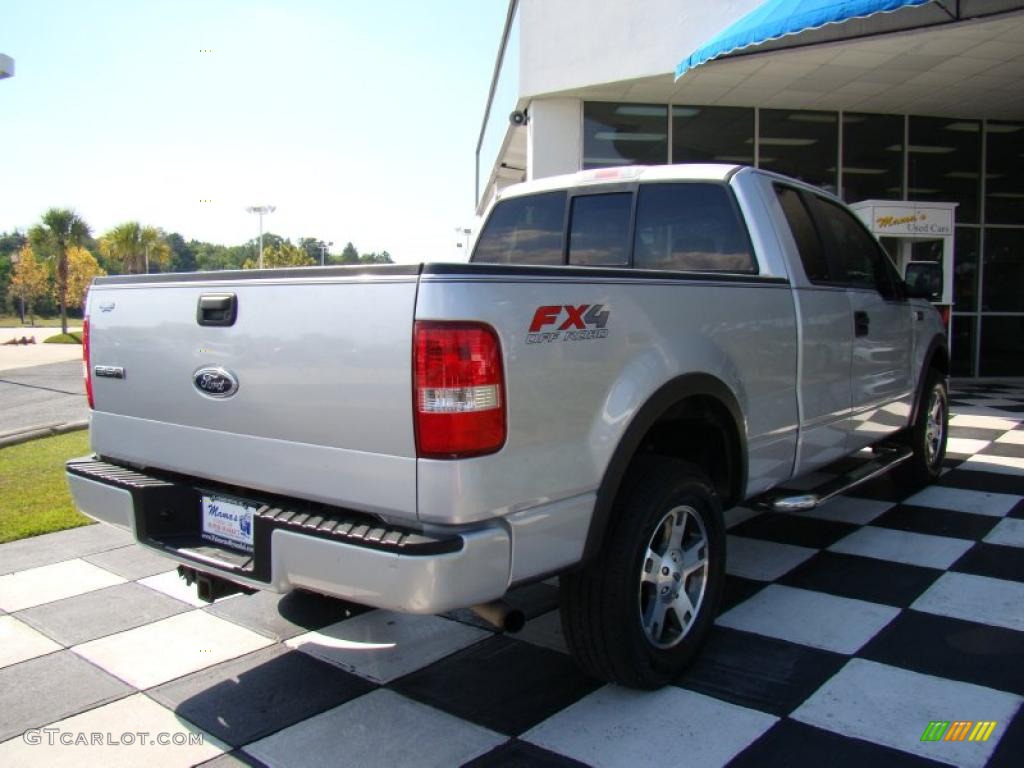 2005 F150 FX4 SuperCab 4x4 - Silver Metallic / Black photo #7