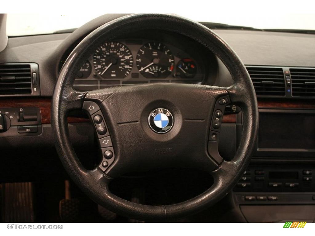 2005 BMW 3 Series 325xi Sedan Black Steering Wheel Photo #37904079