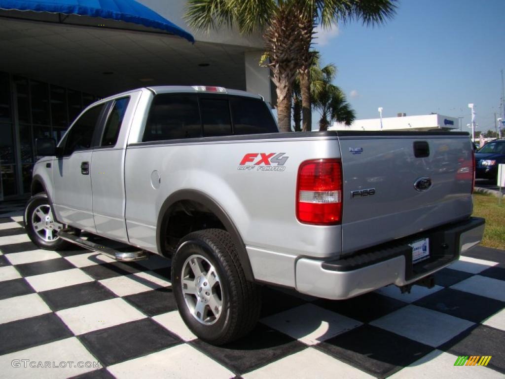 2005 F150 FX4 SuperCab 4x4 - Silver Metallic / Black photo #36