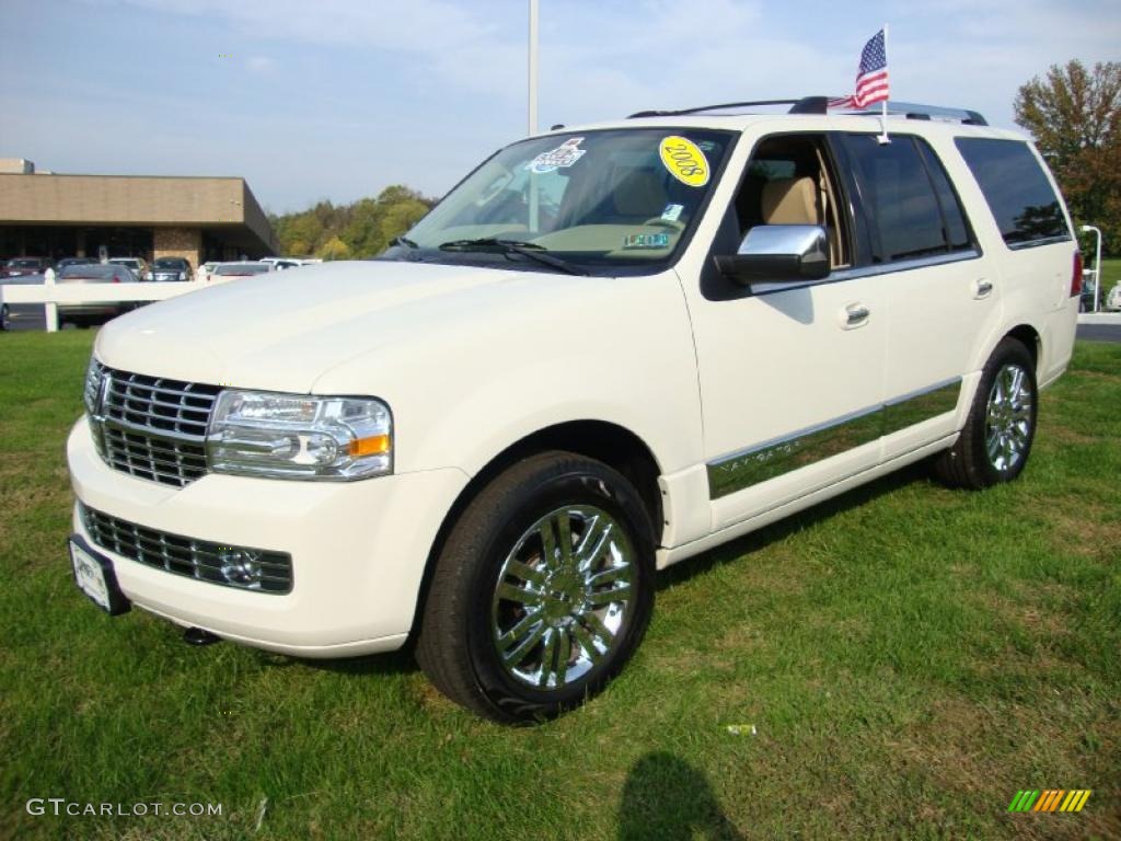2008 Navigator Limited Edition 4x4 - White Suede Metallic / Camel/Sand Piping photo #2