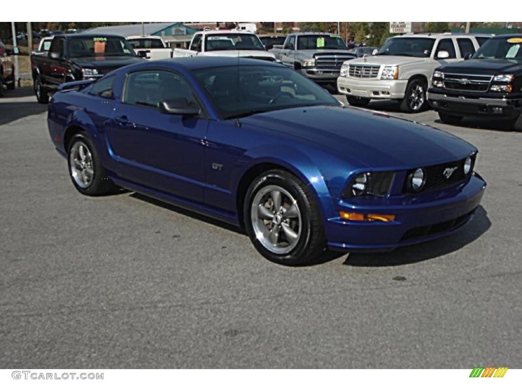 2005 Mustang GT Premium Coupe - Sonic Blue Metallic / Dark Charcoal photo #1