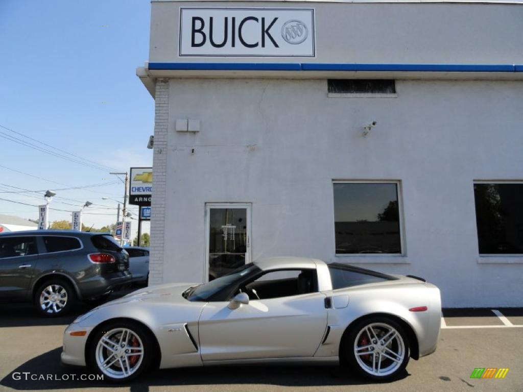 2006 Corvette Z06 - Machine Silver Metallic / Ebony Black/Red photo #3