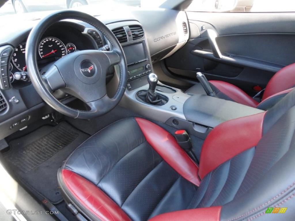 Ebony Black/Red Interior 2006 Chevrolet Corvette Z06 Photo #37907560