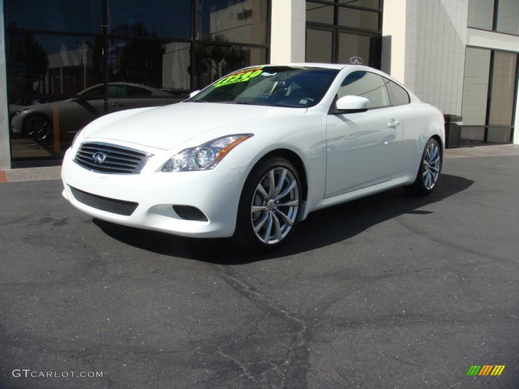 2009 G 37 S Sport Coupe - Moonlight White / Stone photo #1