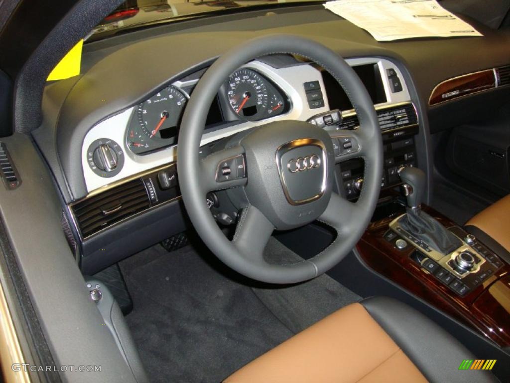 Amaretto/Black Interior 2011 Audi A6 3.0T quattro Sedan Photo #37910577