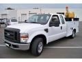 2008 Oxford White Ford F350 Super Duty XLT SuperCab Chassis  photo #1