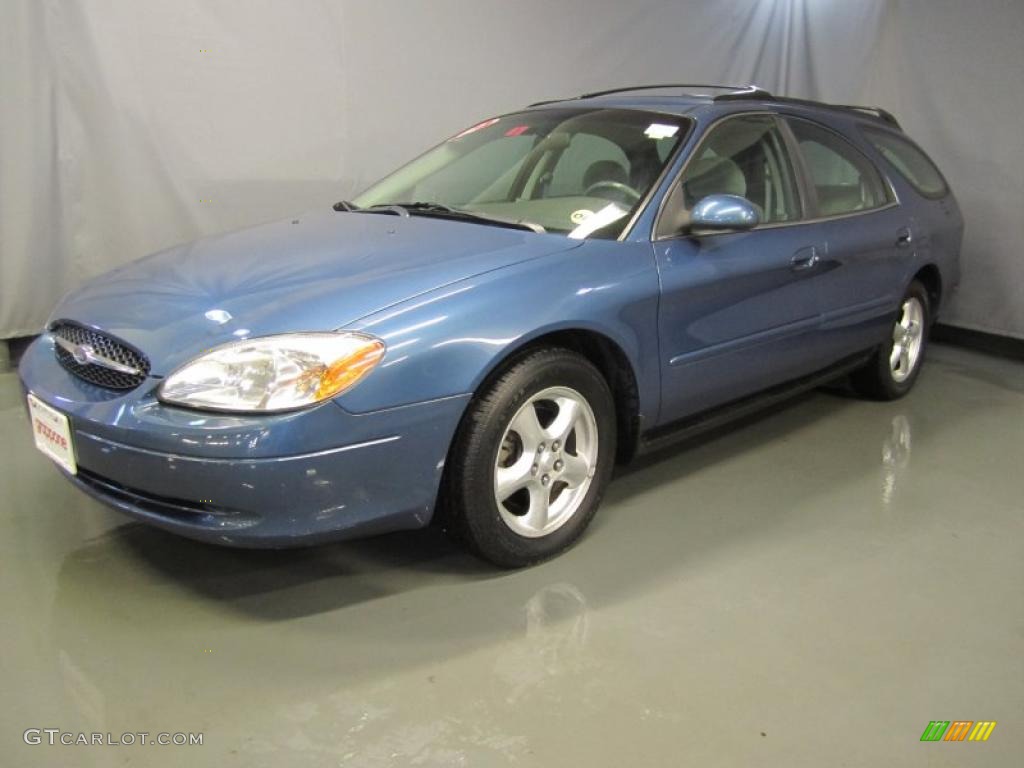 2002 Taurus SE Wagon - Blue Metallic / Medium Graphite photo #1