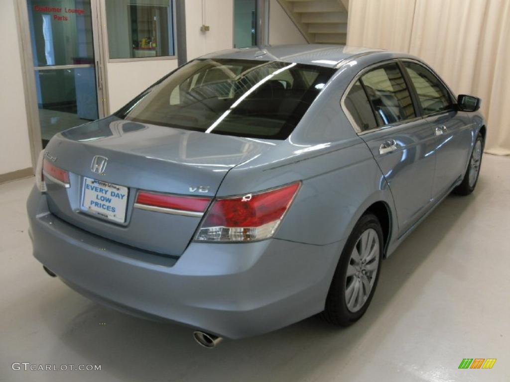 2011 Accord EX-L V6 Sedan - Celestial Blue Metallic / Black photo #4