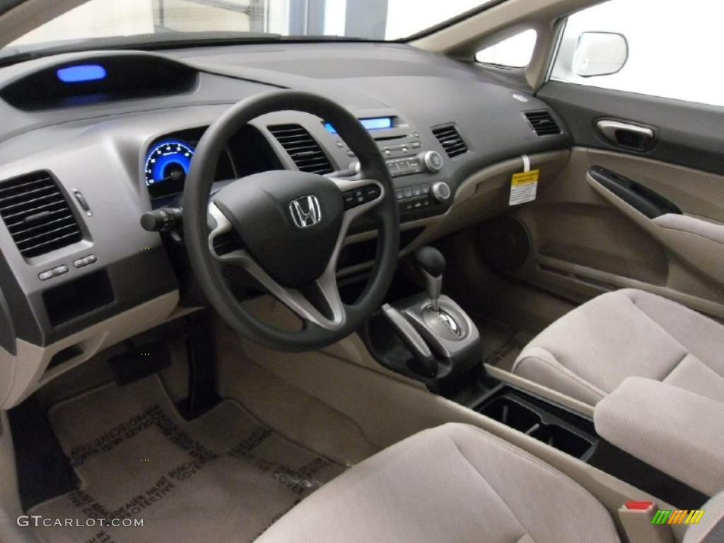 Beige Interior 2011 Honda Civic LX Sedan Photo #37914634