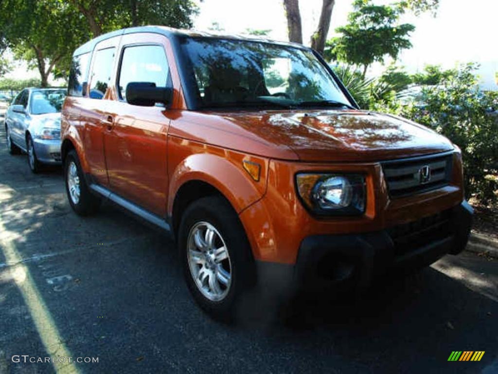 2007 Element EX - Tangerine Orange Metallic / Black/Titanium photo #1