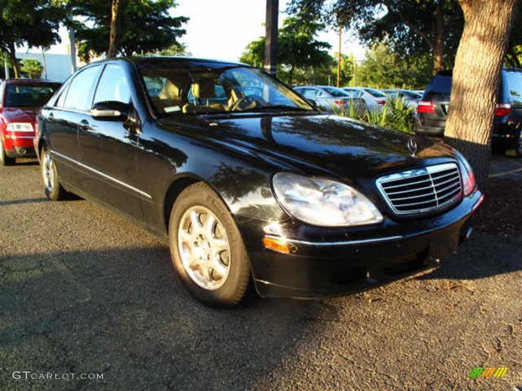 2000 S 500 Sedan - Black / Java photo #1