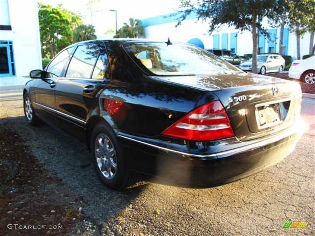 2000 S 500 Sedan - Black / Java photo #4