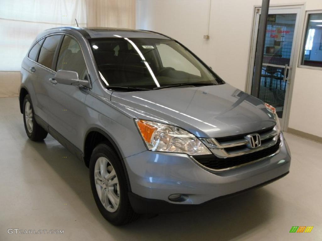 2011 CR-V EX-L - Glacier Blue Metallic / Gray photo #5