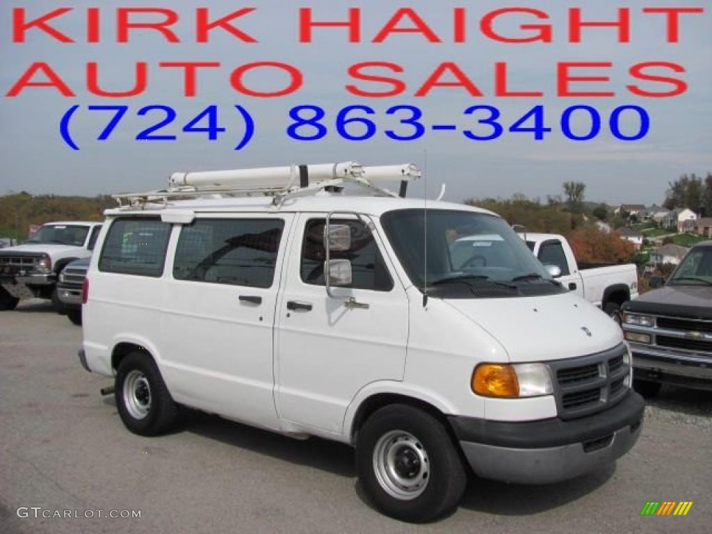 2000 Ram Van 1500 Commercial - Bright White / Mist Gray photo #1