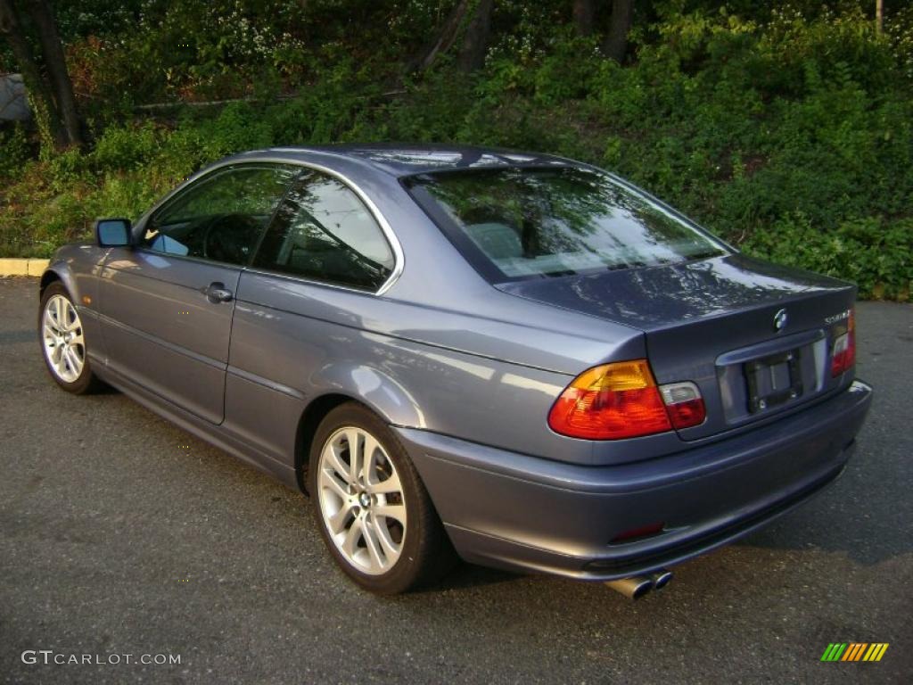 2001 3 Series 330i Coupe - Steel Blue Metallic / Grey photo #5