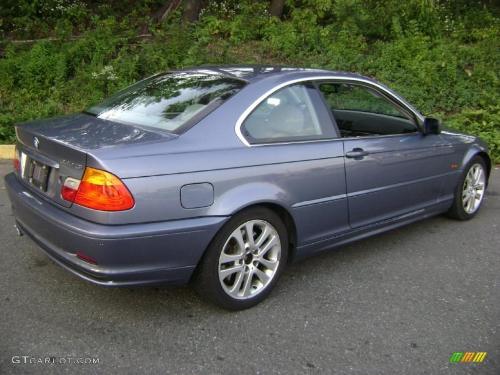 2001 3 Series 330i Coupe - Steel Blue Metallic / Grey photo #7